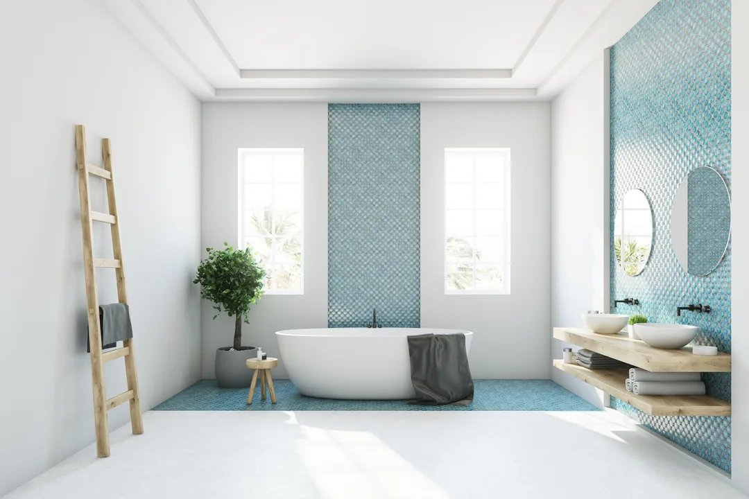 Baño construido con Plaka M2Tech