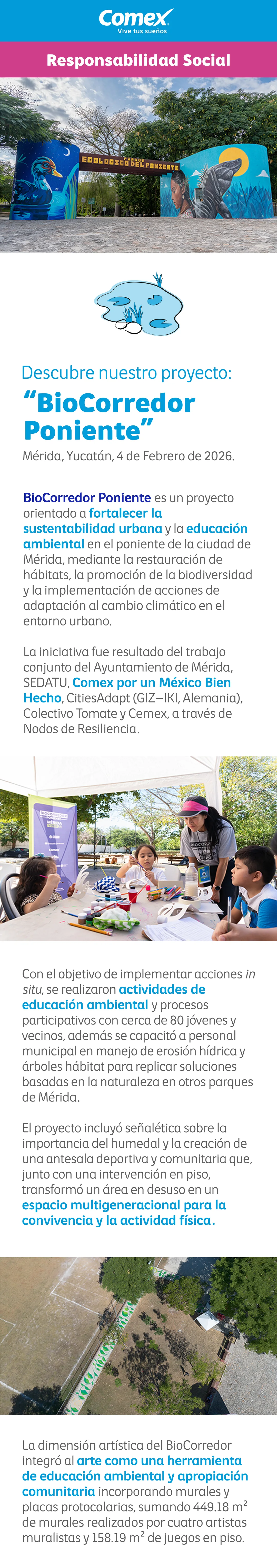 BioCorredor Poniente, proyecto de sustentabilidad urbana y educación ambiental en Mérida