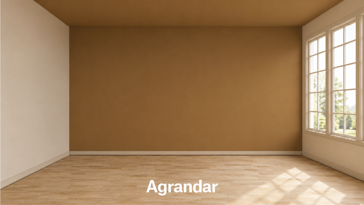 Agrandar: color Matorral en el techo y la pared del fondo