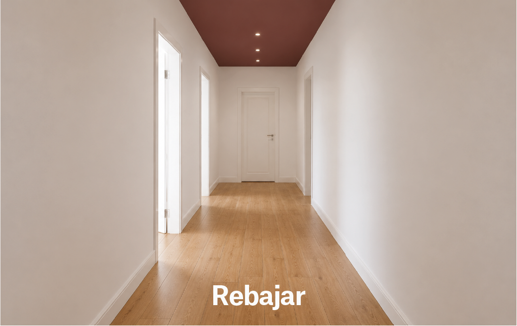 Rebajar: Acantilado en el techo y Baño de Luz en las paredes