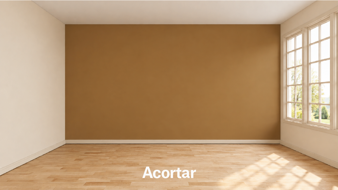 Acortar: color Matorral en la pared del fondo
